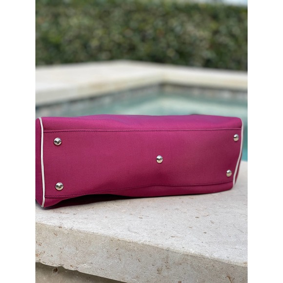 Tres Rare Gucci Canvas Tote Bag Leather Cloth Pony-style calfskin Cloth - Picture 4 of 8